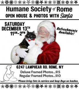 Open House & Photos with Santa @ Humane Society of Rome | Rome | New York | United States