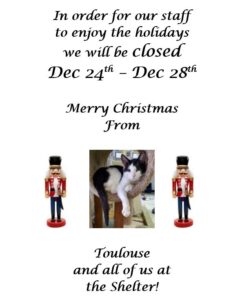 Closed for Christmas @ Humane Society of Rome