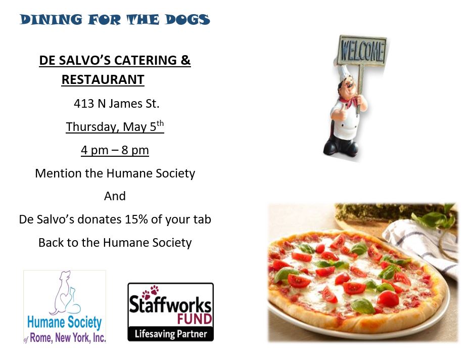 Dining for the Dogs & Cats @ DeSalvo's Catering & Restaurant
