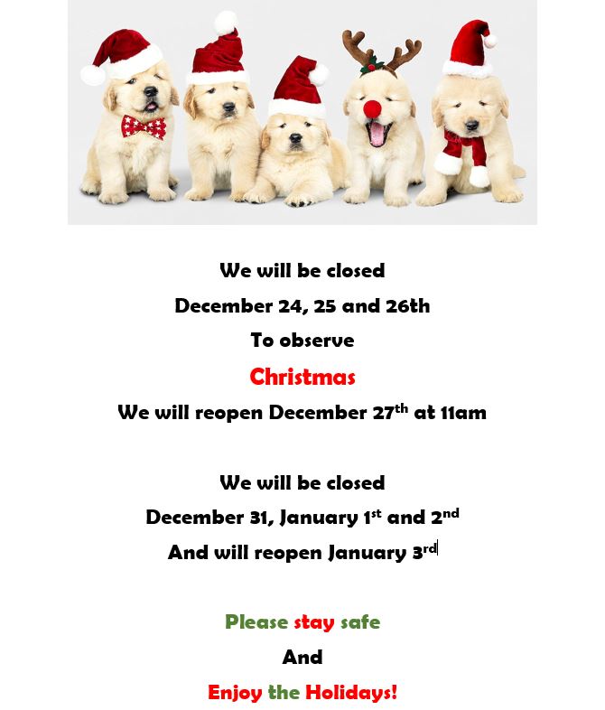 Closed for New Year @ Humane Society of Rome